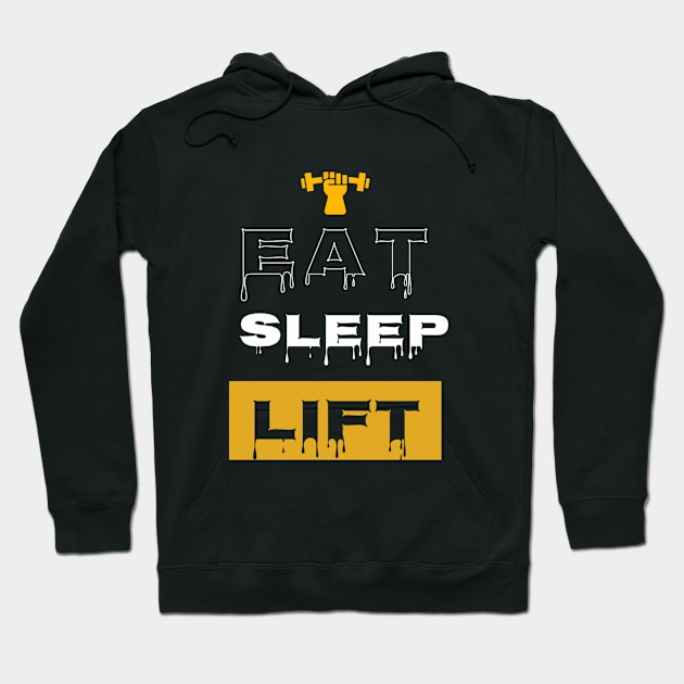 Eat, sleep, lift gym motivation Hoodie by Aphro art design 